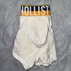Hollister Cream Boxer Briefs with Orange Waistband